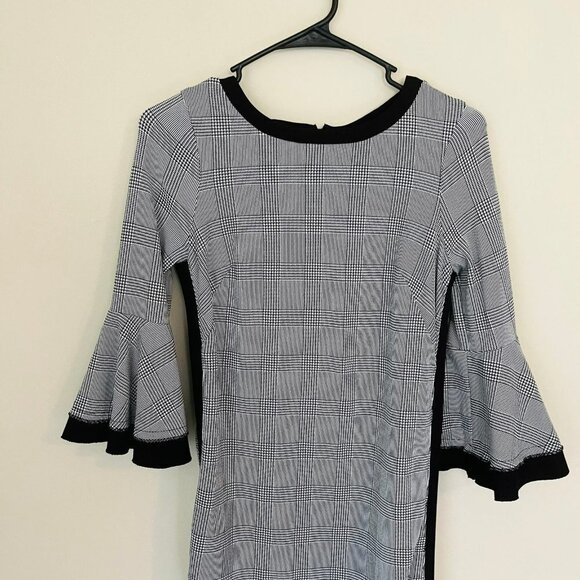 Three Dots Glen Plaid Sheath Dress SZ M - Picture 3 of 9